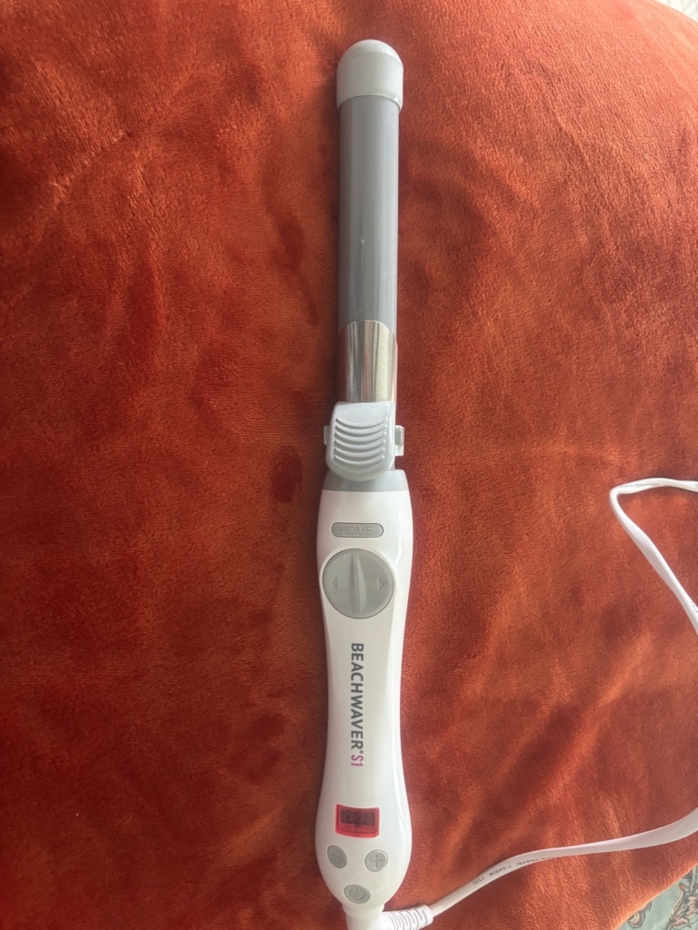 The Beachwaver Co. White and Silver Curling Iron